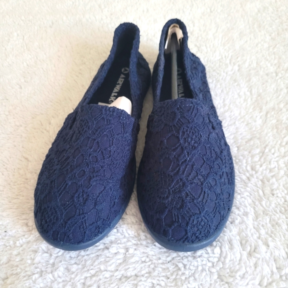 Navy Blue Canvas Shoes